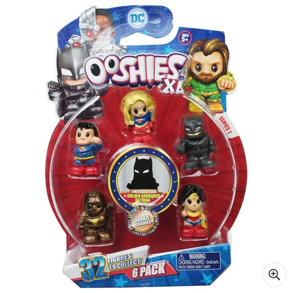 Ooshies DC XL 6 Pack 32 figurek pro sběr exkluzivních bronzových Ooshies