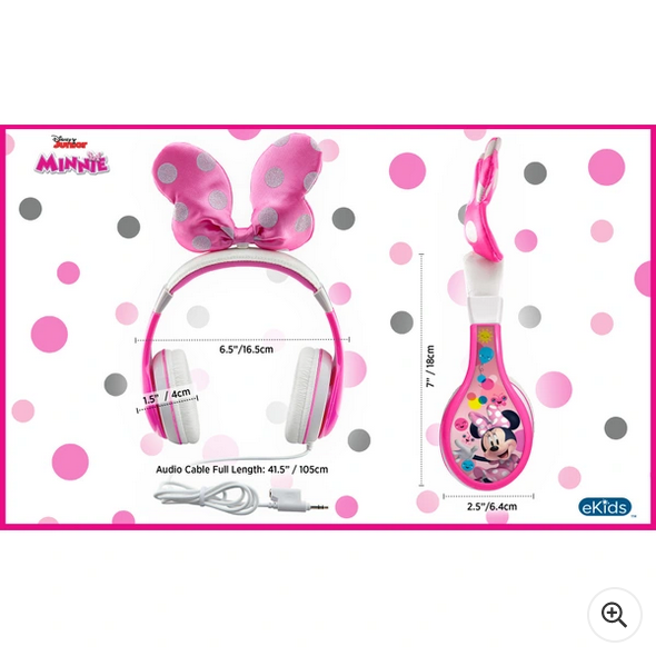 Minnie Mouse Headphones With Bow