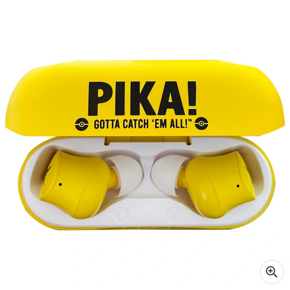 Bezdrátová Bluetooth sluchátka Pokémon Pikachu True žlutá