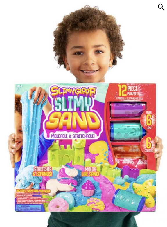 Slimygloop Slimy Sand Surprise 12 Piece Moldable, Stretchable Sand Set