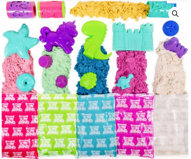 Slimygloop Slimy Sand Surprise 12 Piece Moldable, Stretchable Sand Set