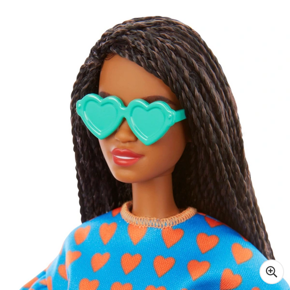 Barbie Fashionistas Doll 172 Orange Heart Print Outfit