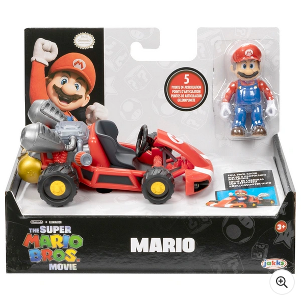 Nintendo Super Mario Movie Kart Racer with Mario Figure