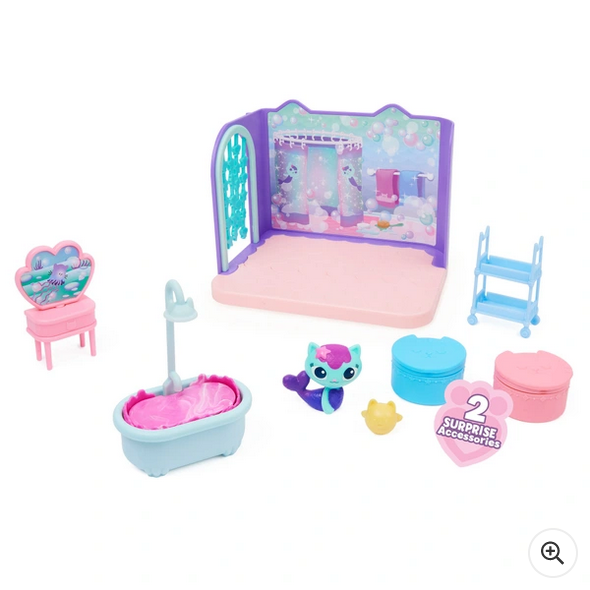 Gabby’s Dollhouse Primp and Pamper Bathroom with Figure and Accessories