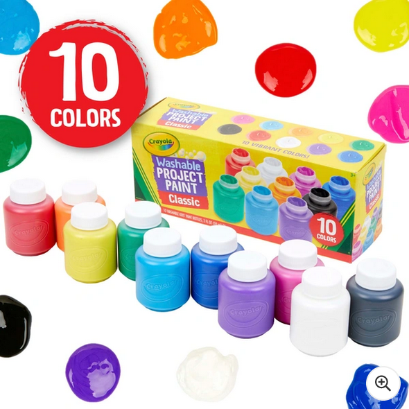 Crayola 10 Washable Classic Paint Pots