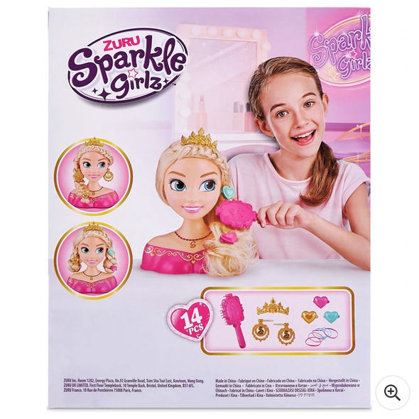 Sparkle Girlz Princess Hair Styling Head By ZURU