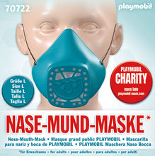 Load image into Gallery viewer, Playmobil Nose &amp; Mouth Mask Large Turquoise