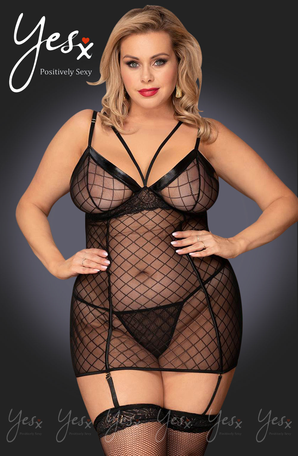 YesX YX954Q Black Chemise