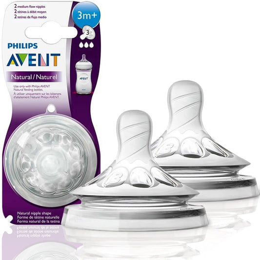 Philips Avent Natural Teat Medium Flow 2Pk