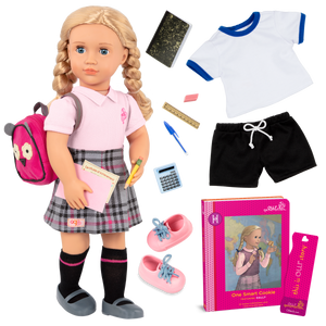 Naše generace Deluxe Poseable školní panenka a kniha Hally