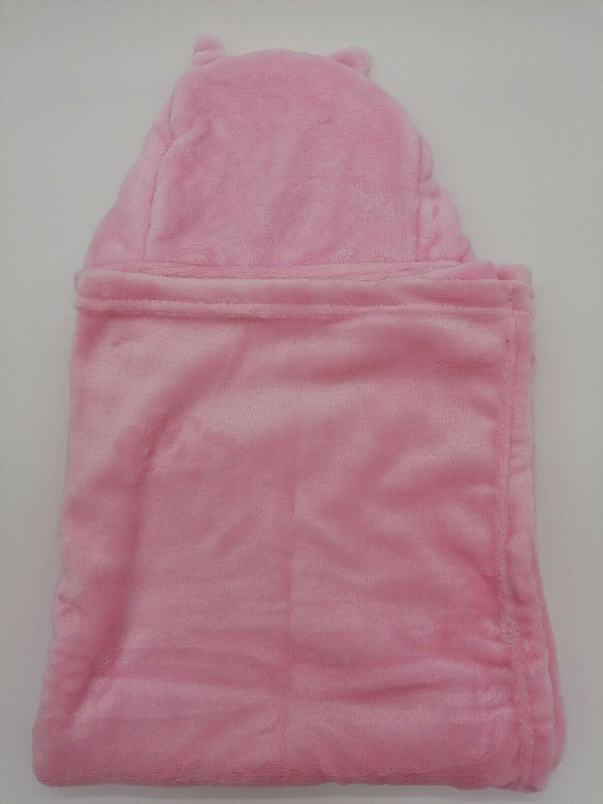 Soft And Fluffy Pink Fox Baby Blanket With Hood One Size