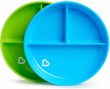 Load image into Gallery viewer, Munchkin Stay Put Suction Plate 2 Pack Blue And Green