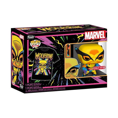 Funko POP! Marvel Trička X-Men – Wolverine (Blacklight) POP (Tee: střední velikost pro dospělé)