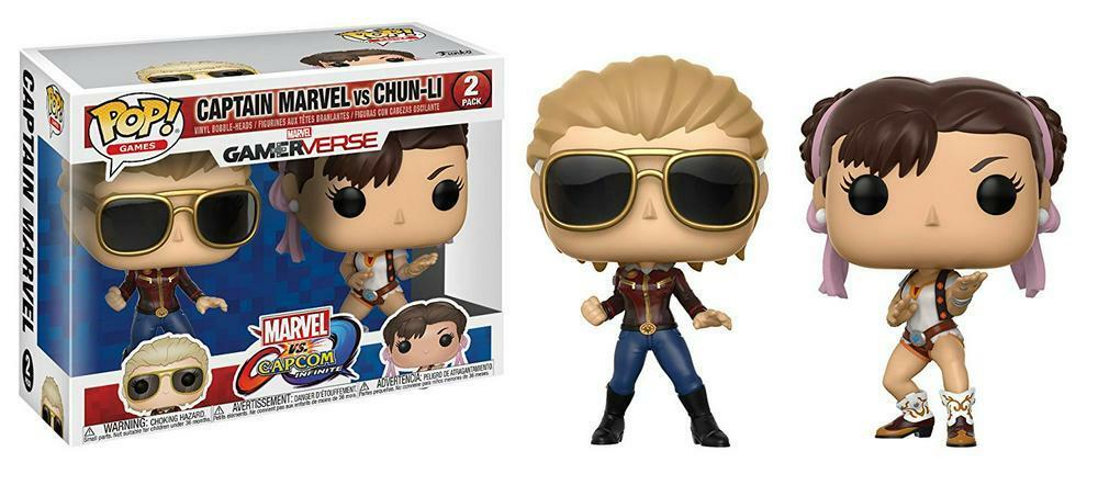 Funko Pop Marvel Captain Marvel vs Chun-Li 2 Figure Pack