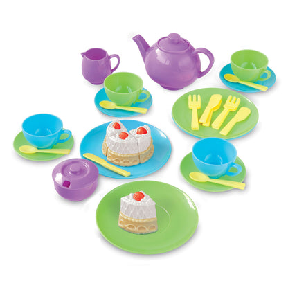 Casdon Little Cook Tea Set 32 Piece Kids Tea Party Playset Cups Plates Toy NEW