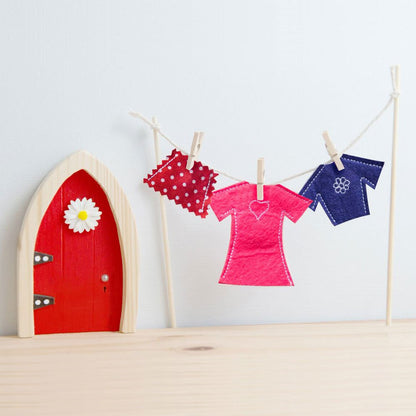 The Irish Fairy Door Female Washing Line Playset