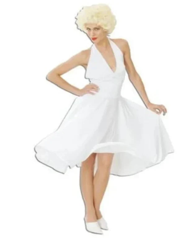 Costume For Adults Hollywood Glamour Girl Marilyn Monroe Ladies Dress One Size