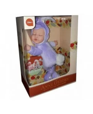 Anne Geddes 9" Lilac Baby Bunny Plush Doll - New In Box (NIB) Collector's Edition