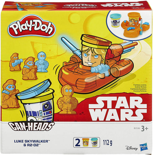 Balíček Play-Doh Can Heads Starwars Luke Skywalker a R2D2