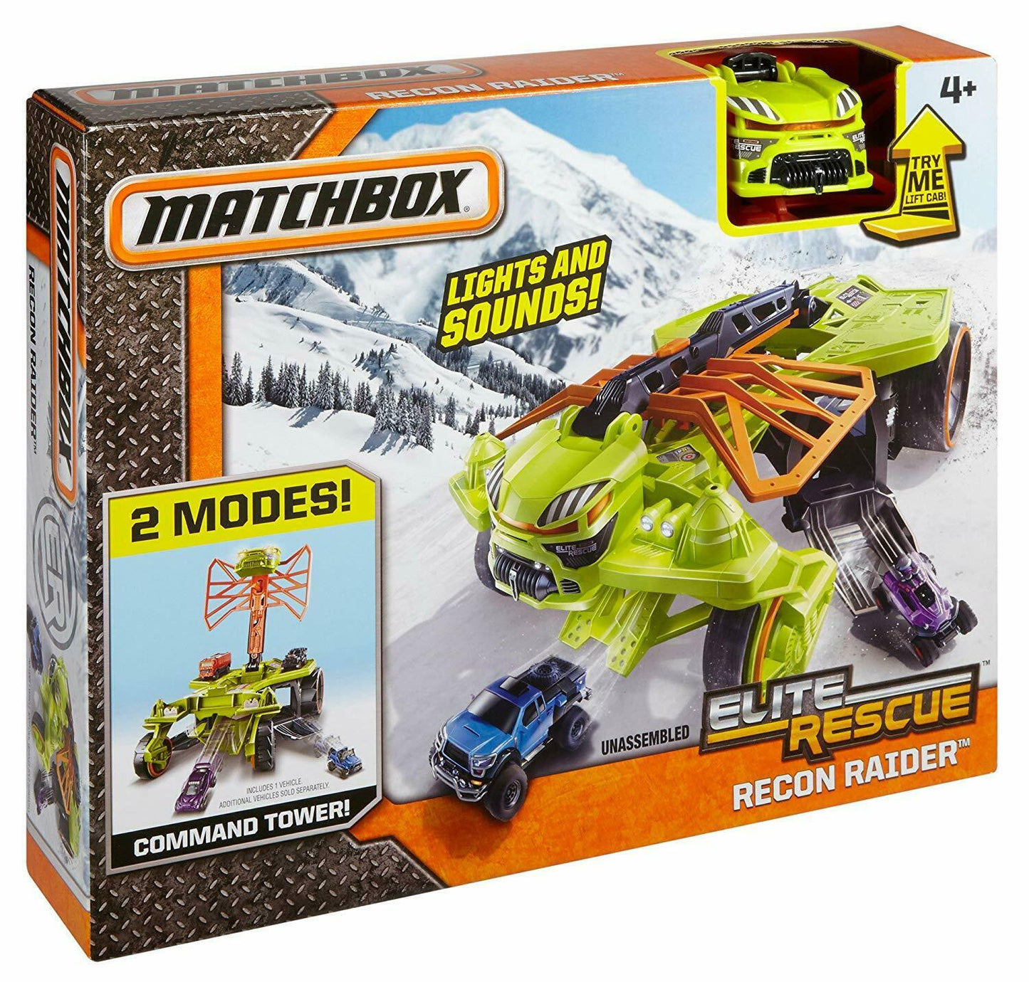 Matchbox Elite Rescue Recon Raider  Car Playset