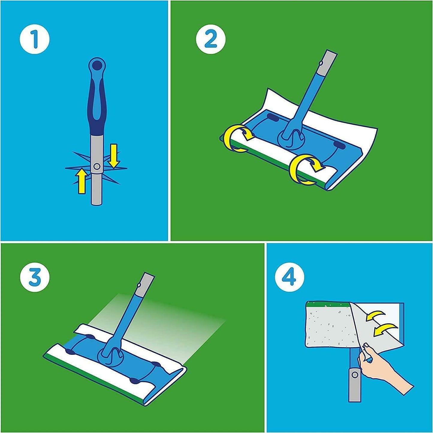 Buzz Anti-Bac Quick Mop Starter Set | Includes 6 Floor Wipes