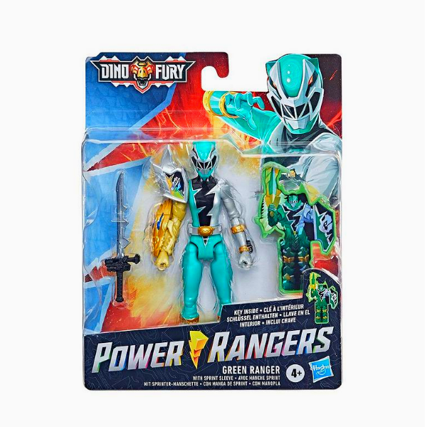 Power Rangers Dino Fury Green Ranger with Sprint Sleeve 15cm Action Figure