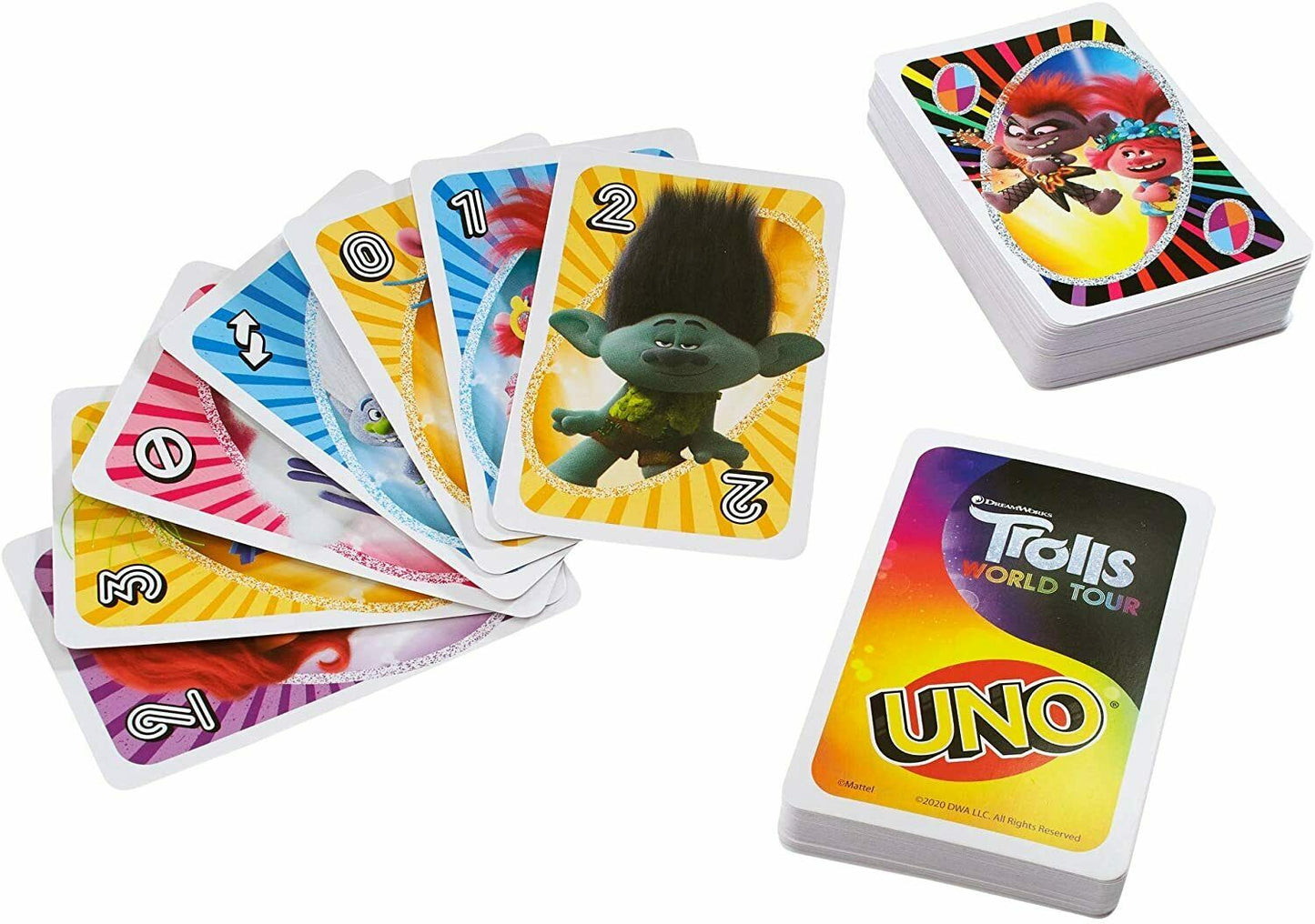 Uno Trolls World Tour Edition Rodinná zábavná klasická karetní hra 