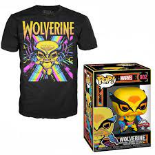 Funko POP! Marvel Trička X-Men – Wolverine (Blacklight) POP (Tee: střední velikost pro dospělé)